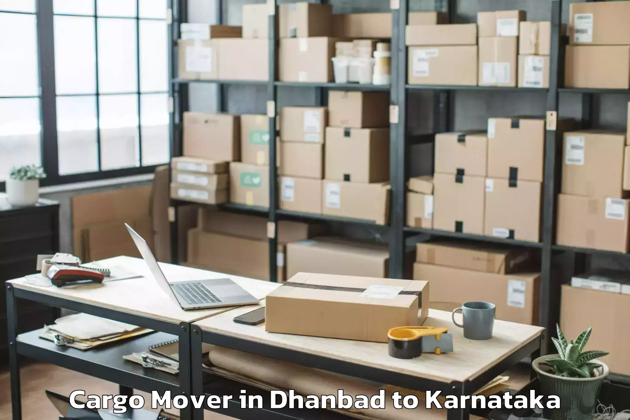 Trusted Dhanbad to Reva University Bangalore Cargo Mover